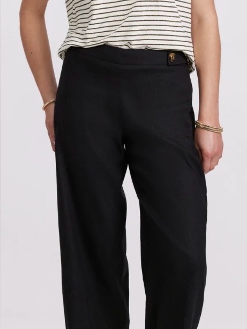 Laura s linen blend wide leg capri